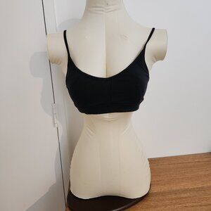 ALO Yoga black short thin strap sports top size small